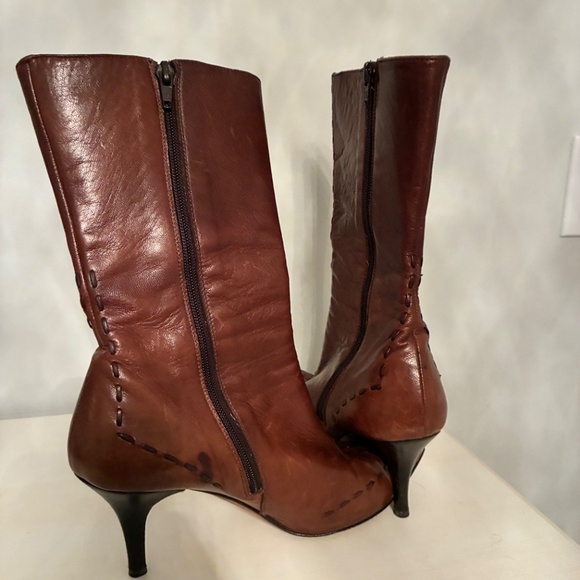Zambrelli Brown Leather Boots - Picture 14 of 16